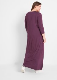 Viscose maxi jurk in lichte A-lijn, 3/4 mouw, bpc bonprix collection