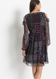 Gedessineerde jurk van mesh, BODYFLIRT