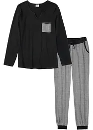 Pyjama met flanellen broek (2-dlg. set), bonprix