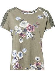 Gedessineerd shirt met kant, BODYFLIRT