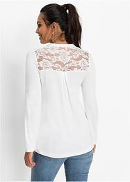 Henley shirt met kant, BODYFLIRT