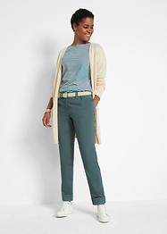 Stretch chino met comfortband en opgerolde pijpen, bpc bonprix collection