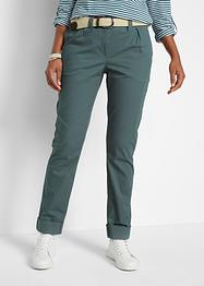 Stretch chino met comfortband en opgerolde pijpen, bpc bonprix collection