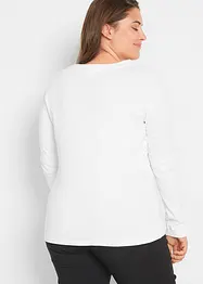 Longsleeve met carréhals (set van 2), bonprix