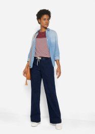 Mid waist stretch jeans, wide leg, bonprix