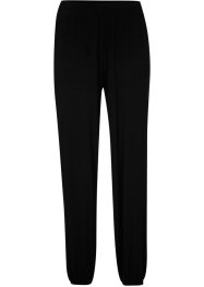 Viscose broek met gesmokte band en elastische boordjes, bonprix