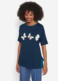 Puntig toelopend shirt, halflange mouw, bpc bonprix collection