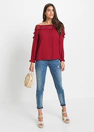 Carmen blouse met kant, BODYFLIRT
