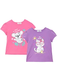 Meisjes T-shirt (set van 2), bonprix