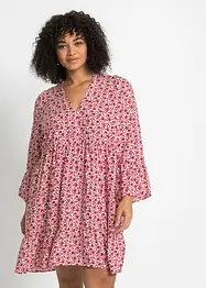 Mini jurk met volants van viscose, bonprix