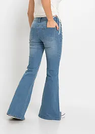 Bootcut jeans met low waist en biologisch katoen, RAINBOW
