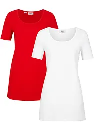 Lang basic T-shirt (set van 2), bonprix