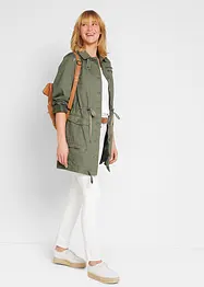 Katoenen parka in utility stijl, halflang, bonprix