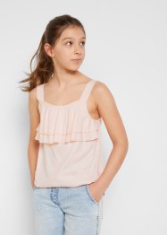 Meisjes blousetop met volants van duurzame viscose, bpc bonprix collection