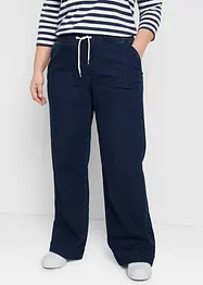 Mid waist stretch jeans, wide leg, bonprix