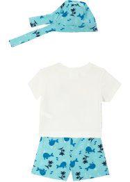 Baby T-shirt, short en bandana van biologisch katoen (3-dlg. set), bpc bonprix collection