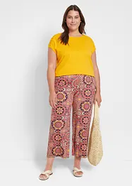 Wijde jersey culotte met brede, gesmokte band, 7/8 lengte, bonprix