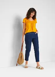 Mid waist jeans met comfortband, straight (set van 2), bonprix