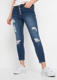 Cropped destroyed jeans, RAINBOW