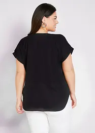 Blouse van crêpe georgette, bonprix