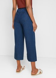 Jeans culotte met comfortband en driehoekige inzet, bpc bonprix collection