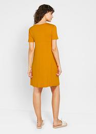 Jersey mini jurk van viscose, loopt wijd uit, bpc bonprix collection