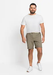 Stretch chino bermuda met riem, regular fit, bonprix