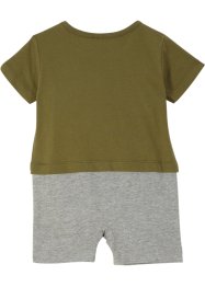 Baby jumpsuit met korte mouw, biologisch katoen, bpc bonprix collection