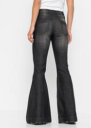 Flared jeans met onafgewerkte randen, RAINBOW