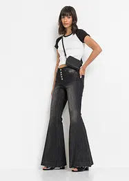 Flared jeans met onafgewerkte randen, bonprix