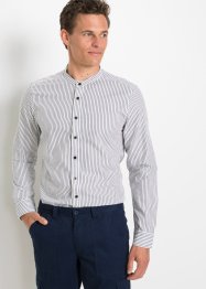 Overhemd met opstaande kraag en lange mouwen, slim fit, bpc selection
