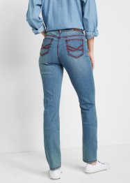 Slim fit stretch jeans met contrastnaden, John Baner JEANSWEAR