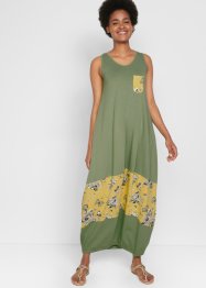 Katoenen maxi jurk in O-lijn, bpc bonprix collection