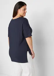 Oversized T-shirt met splitten opzij, bonprix