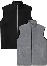 Fleece bodywarmer (set van 2), bpc bonprix collection