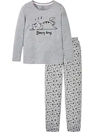 Pyjama en slaapmasker met biologisch katoen (3-dlg.set), bonprix