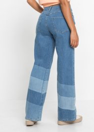 Wijde jeans met laserprint, RAINBOW