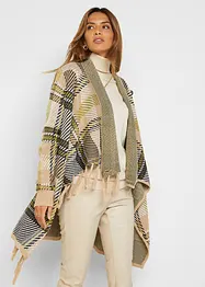 Lang vest met franjes, bonprix