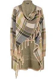 Lang vest met franjes, bonprix