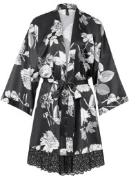 Satijnen kimono met stijlvolle print, BODYFLIRT