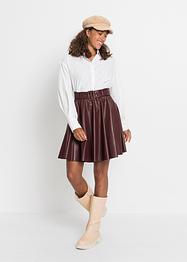 Imitatieleren rok met ceintuur, RAINBOW