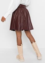 Imitatieleren rok met ceintuur, RAINBOW