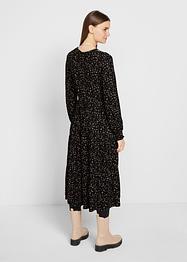 Midi jersey jurk van viscose met strikceintuur, bpc bonprix collection