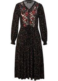 Midi jersey jurk van viscose met strikceintuur, bpc bonprix collection