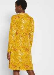 Katoenen jurk met strikkoordjes, knielang, bpc bonprix collection