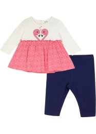 Baby jersey jurk en legging van biologisch katoen (2-dlg. set), bpc bonprix collection