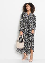 Gedessineerde maxi jurk van viscose, BODYFLIRT