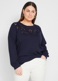 Sweater met broderie anglaise, bpc selection premium