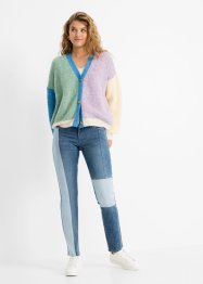 Straight jeans met patches, RAINBOW
