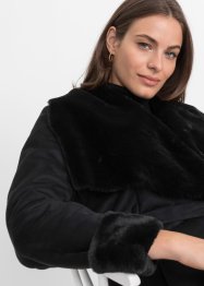 Lange imitatie lammy coat, BODYFLIRT